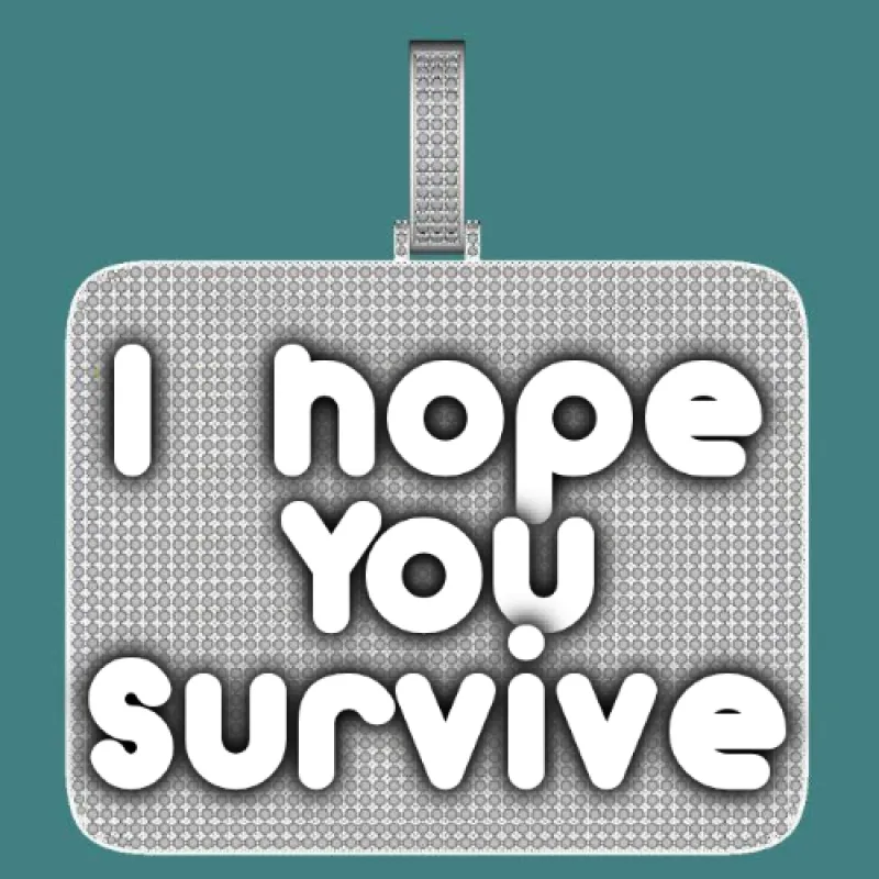 CUSTOM LETTER NECKLACE 3D BIG SQUARE sold by The GUU Shop