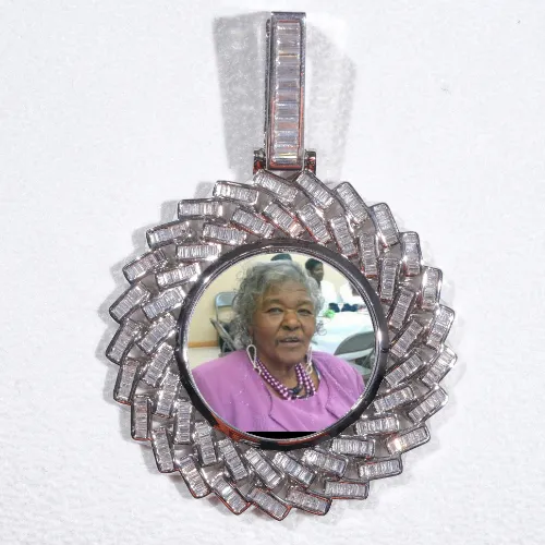 Large 3D Baguette Custom Picture Pendant sold by The GUU Shop