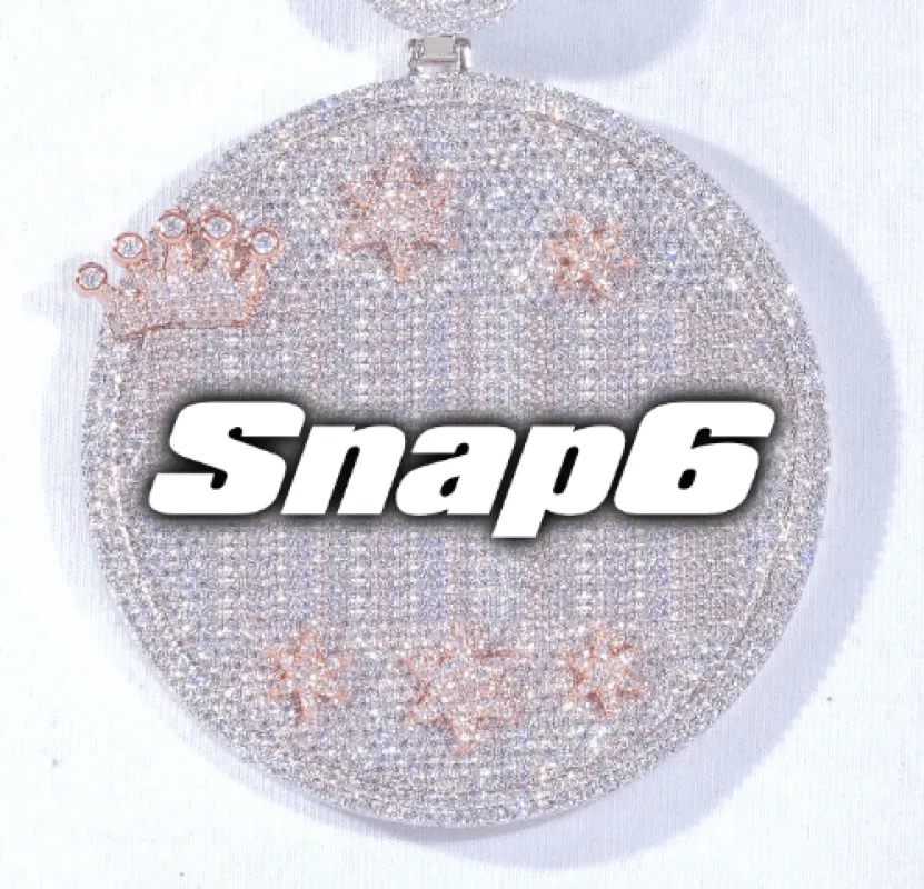 CUSTOM LETTER NECKLACE 3D BIG CROWN DISC sold by The GUU Shop