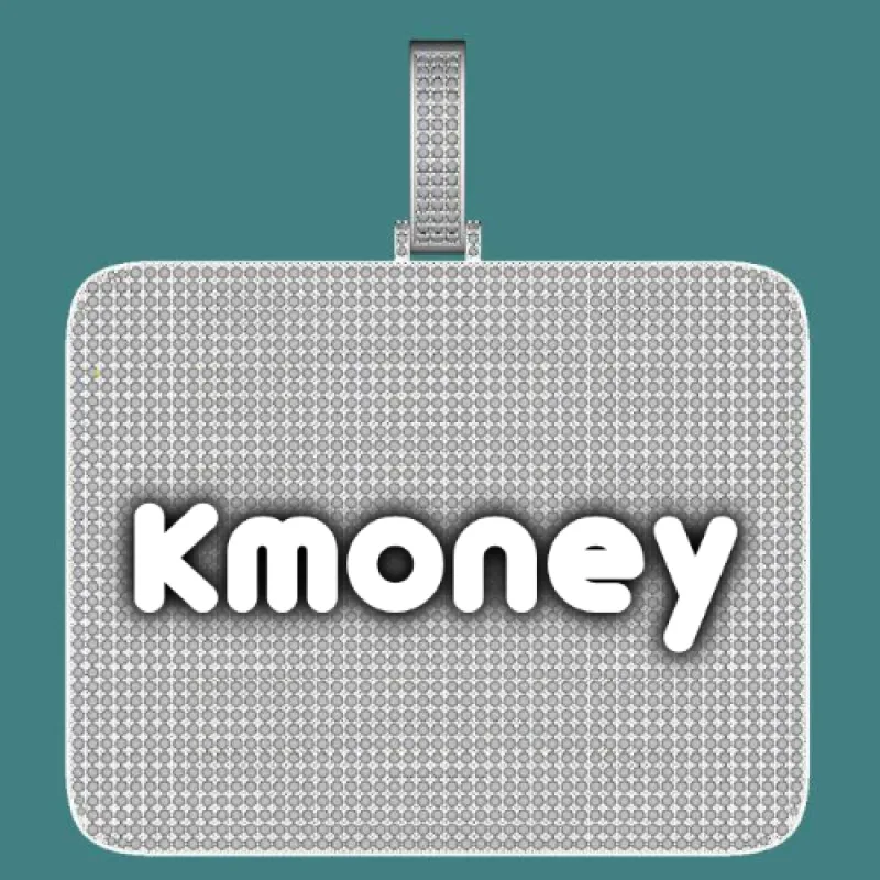 CUSTOM LETTER NECKLACE 3D BIG SQUARE sold by The GUU Shop