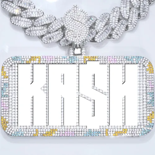 CUSTOM LETTER NECKLACE 3D COLORFUL SQUARE sold by The GUU Shop