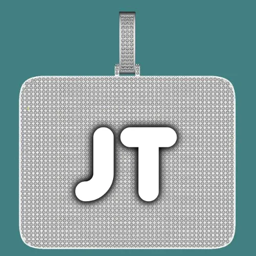 CUSTOM LETTER NECKLACE 3D BIG SQUARE sold by The GUU Shop