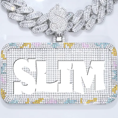 CUSTOM LETTER NECKLACE 3D COLORFUL SQUARE sold by The GUU Shop