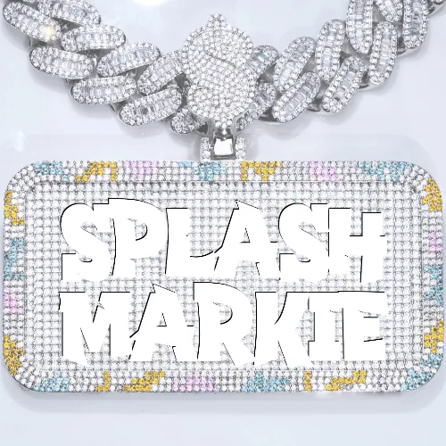 CUSTOM LETTER NECKLACE 3D COLORFUL SQUARE sold by The GUU Shop