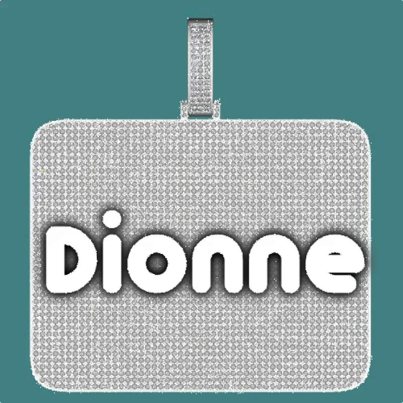 CUSTOM LETTER NECKLACE 3D BIG SQUARE sold by The GUU Shop