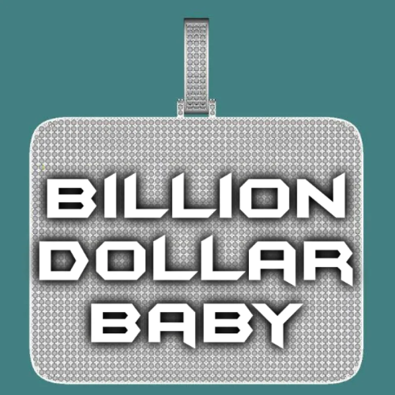 CUSTOM LETTER NECKLACE 3D BIG SQUARE sold by The GUU Shop