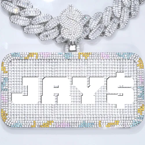 CUSTOM LETTER NECKLACE 3D COLORFUL SQUARE sold by The GUU Shop