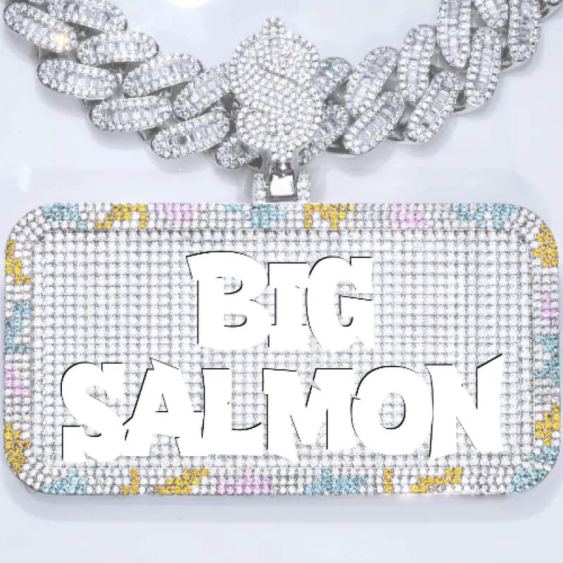 CUSTOM LETTER NECKLACE 3D COLORFUL SQUARE sold by The GUU Shop