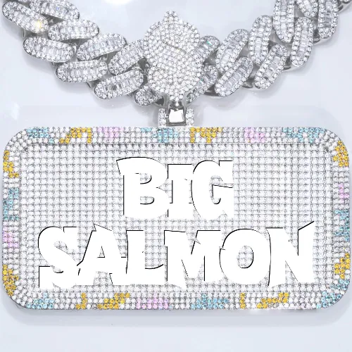 CUSTOM LETTER NECKLACE 3D COLORFUL SQUARE sold by The GUU Shop