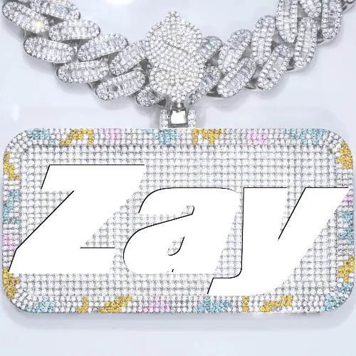 CUSTOM LETTER NECKLACE 3D COLORFUL SQUARE sold by The GUU Shop