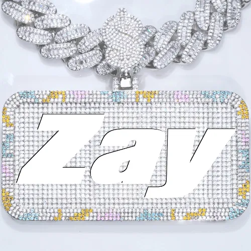 CUSTOM LETTER NECKLACE 3D COLORFUL SQUARE sold by The GUU Shop