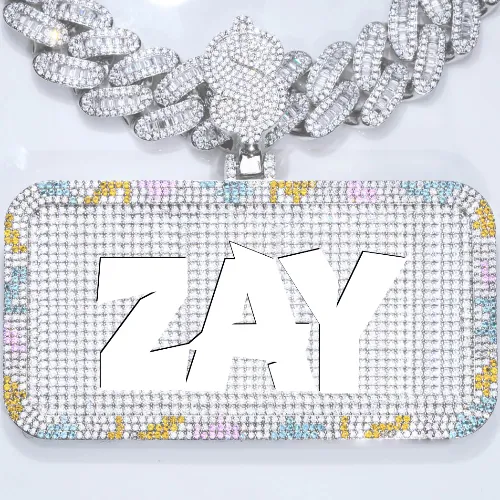 CUSTOM LETTER NECKLACE 3D COLORFUL SQUARE sold by The GUU Shop