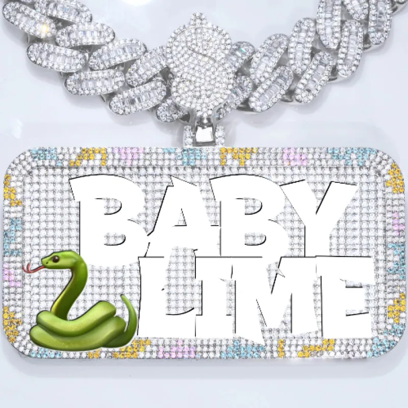 CUSTOM LETTER NECKLACE 3D COLORFUL SQUARE sold by The GUU Shop