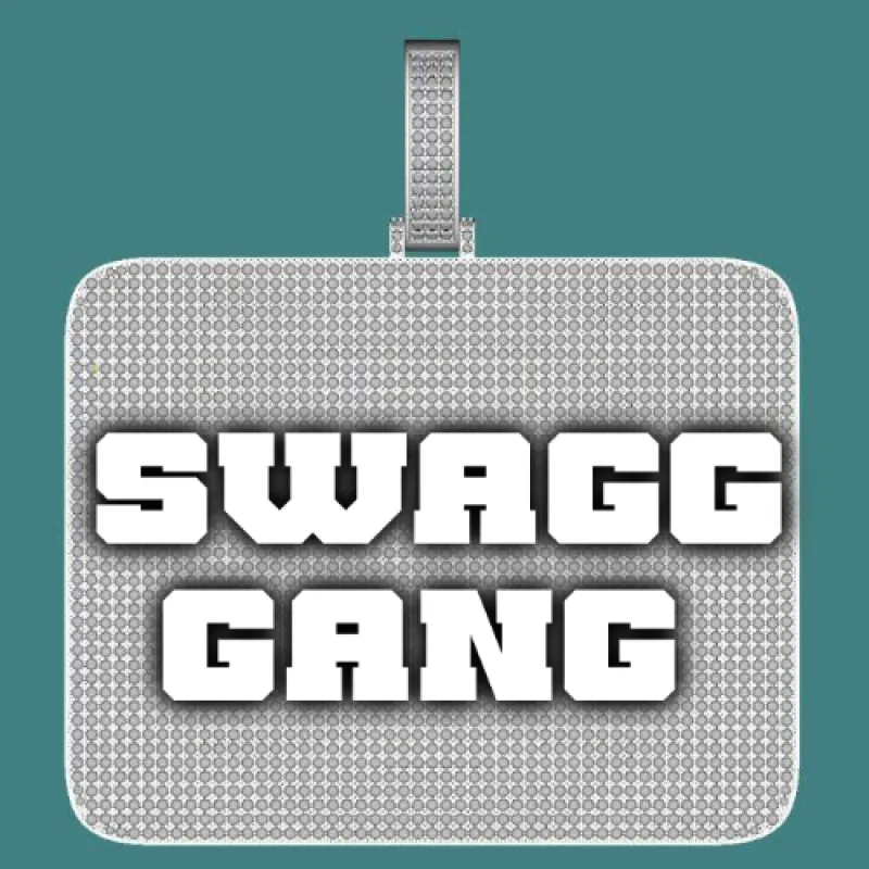 CUSTOM LETTER NECKLACE 3D BIG SQUARE sold by The GUU Shop