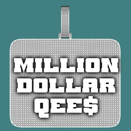 CUSTOM LETTER NECKLACE 3D BIG SQUARE sold by The GUU Shop