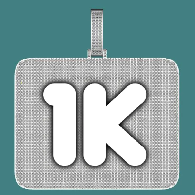 CUSTOM LETTER NECKLACE 3D BIG SQUARE sold by The GUU Shop