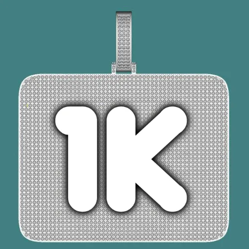 CUSTOM LETTER NECKLACE 3D BIG SQUARE sold by The GUU Shop