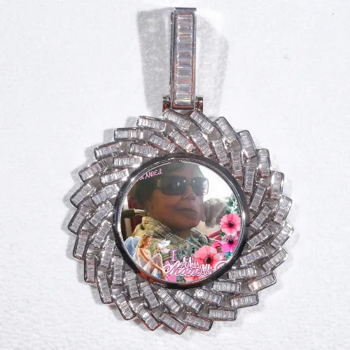 Large 3D Baguette Custom Picture Pendant sold by The GUU Shop