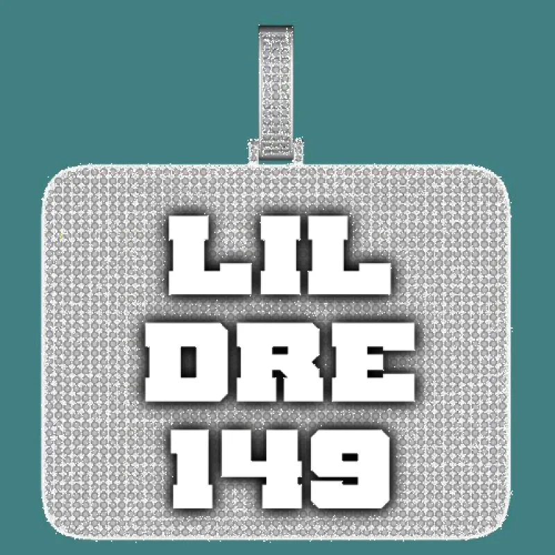 CUSTOM LETTER NECKLACE 3D BIG SQUARE sold by The GUU Shop