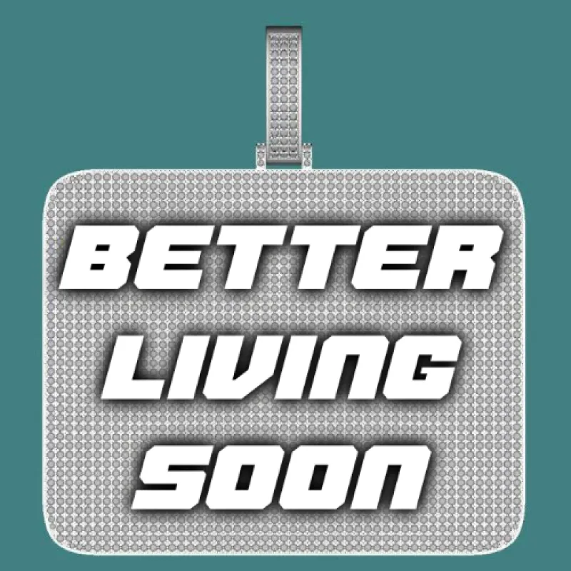 CUSTOM LETTER NECKLACE 3D BIG SQUARE sold by The GUU Shop