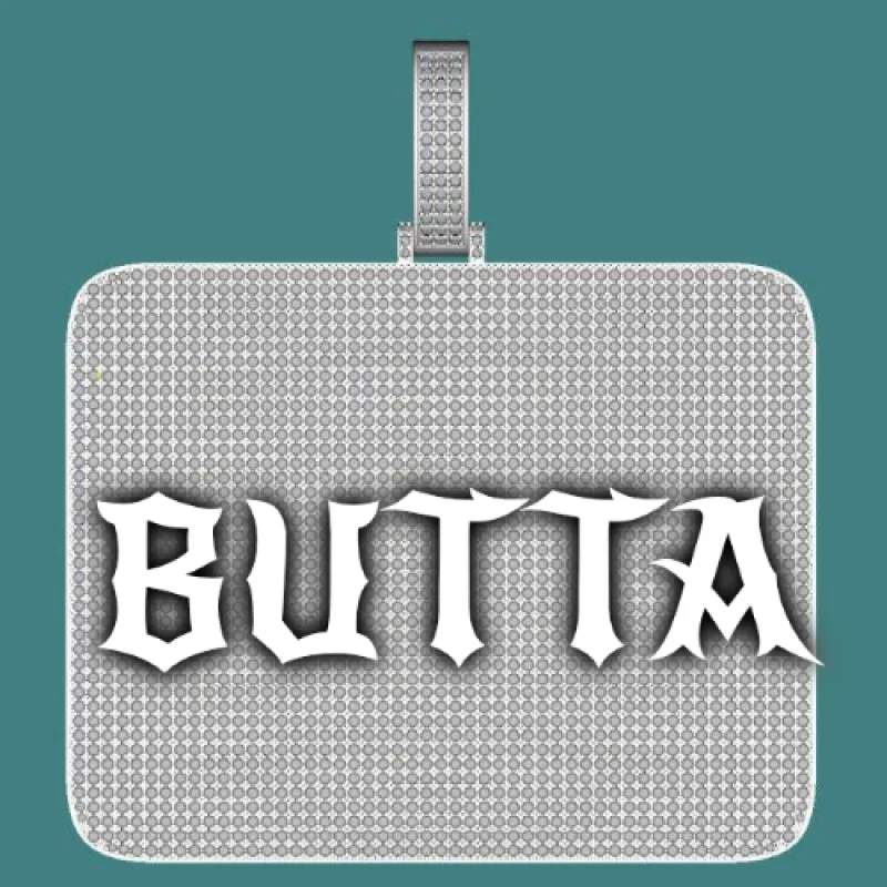 CUSTOM LETTER NECKLACE 3D BIG SQUARE sold by The GUU Shop