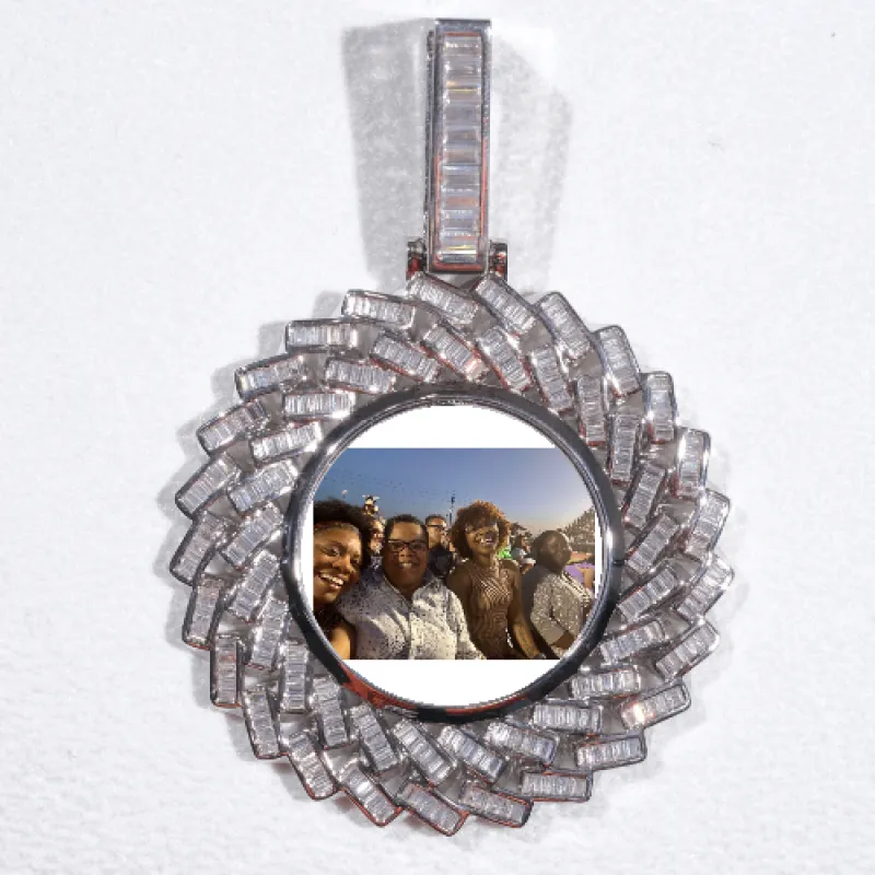 Large 3D Baguette Custom Picture Pendant sold by The GUU Shop