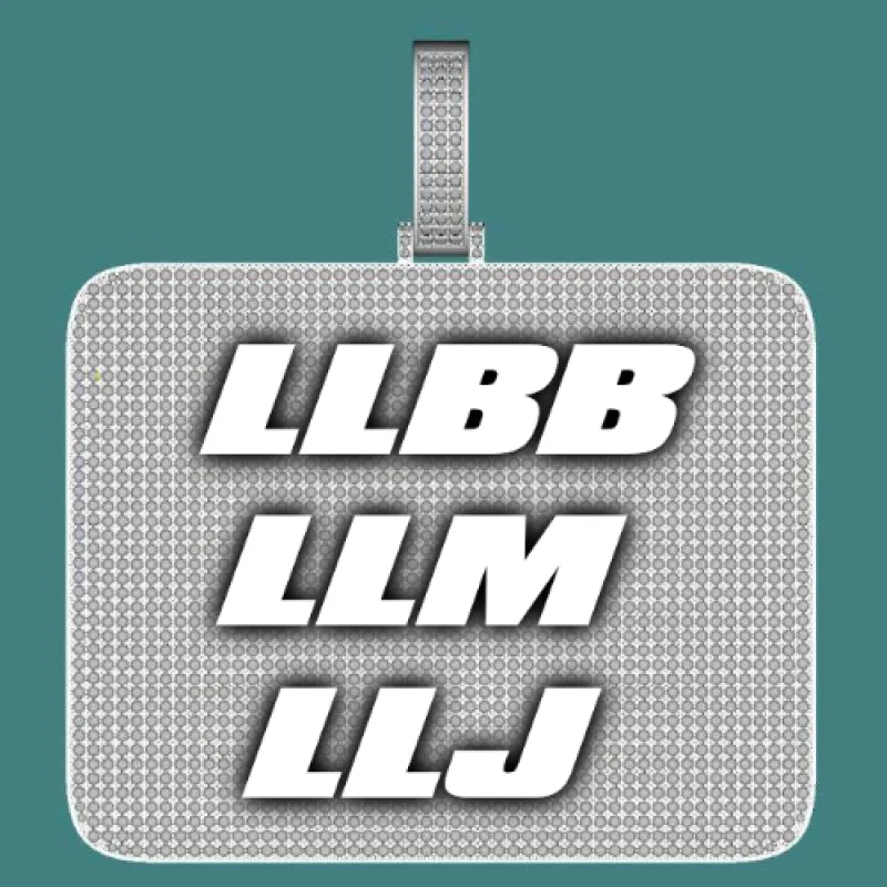 CUSTOM LETTER NECKLACE 3D BIG SQUARE sold by The GUU Shop