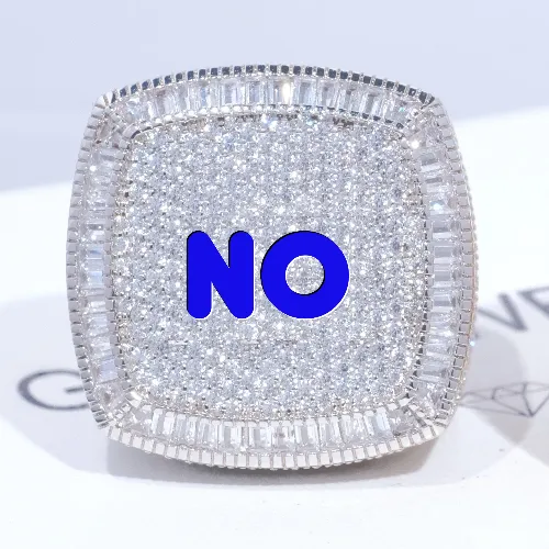 CUSTOM LETTER 3D ICED RING sold by The GUU Shop