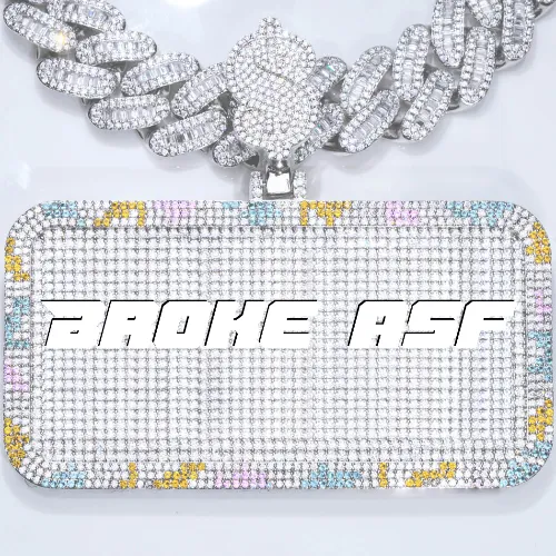 CUSTOM LETTER NECKLACE 3D COLORFUL SQUARE sold by The GUU Shop