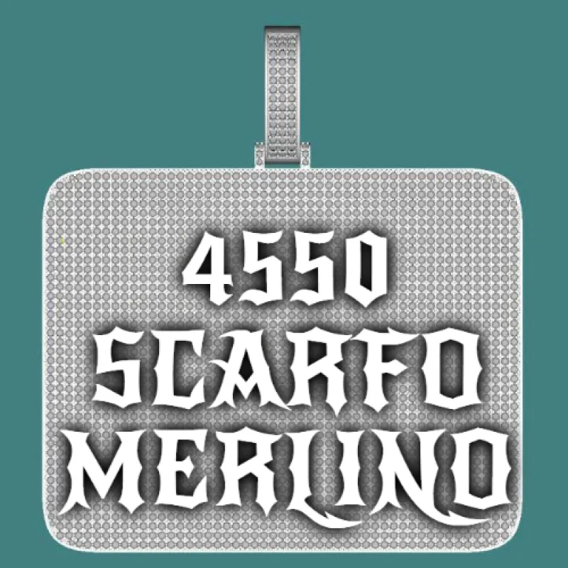 CUSTOM LETTER NECKLACE 3D BIG SQUARE sold by The GUU Shop