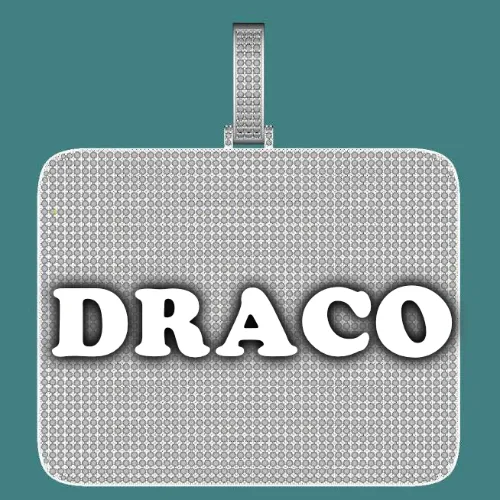 CUSTOM LETTER NECKLACE 3D BIG SQUARE sold by The GUU Shop