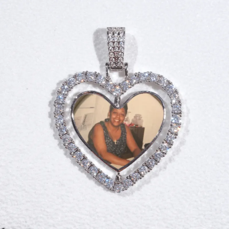 3D Spinning 2-Faced Heart Custom Picture Pendant sold by The GUU Shop