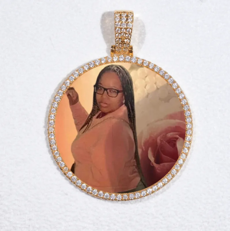 MEDIUM 3D CIRCLE CUSTOM PICTURE PENDANT sold by The GUU Shop