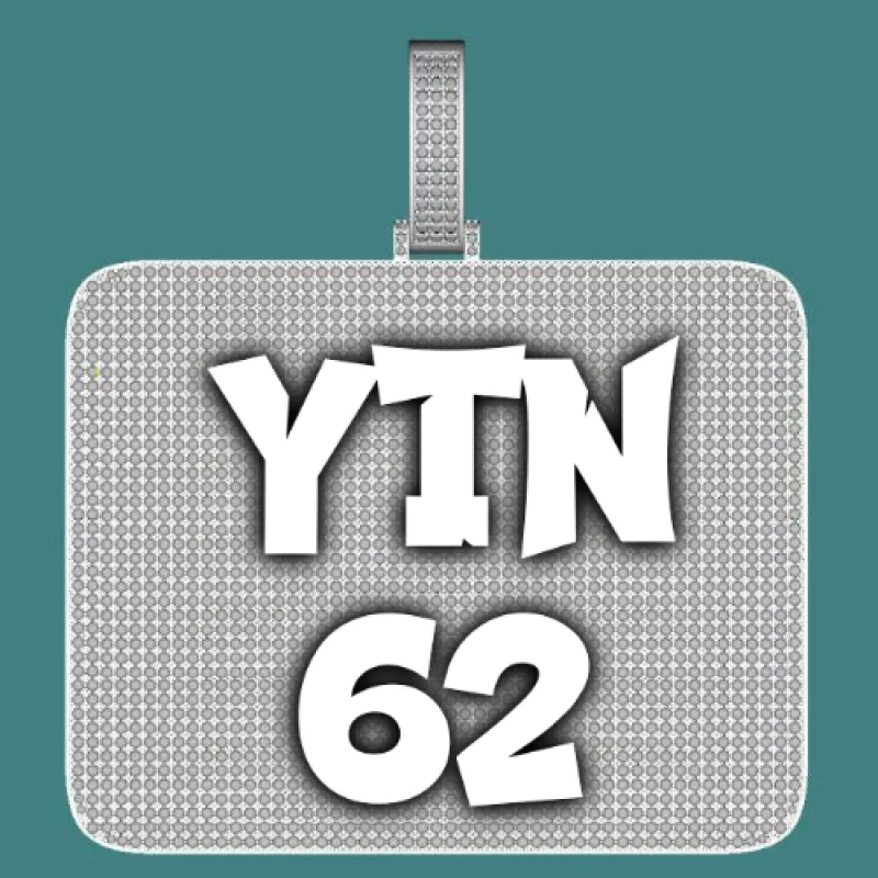 CUSTOM LETTER NECKLACE 3D BIG SQUARE sold by The GUU Shop