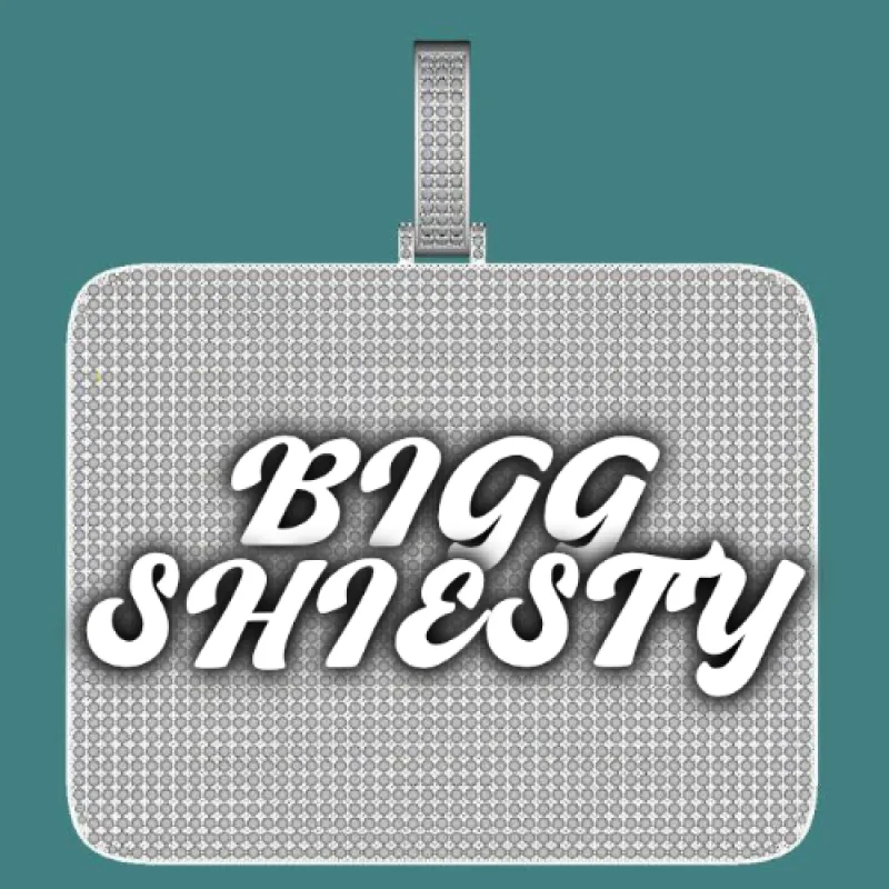 CUSTOM LETTER NECKLACE 3D BIG SQUARE sold by The GUU Shop