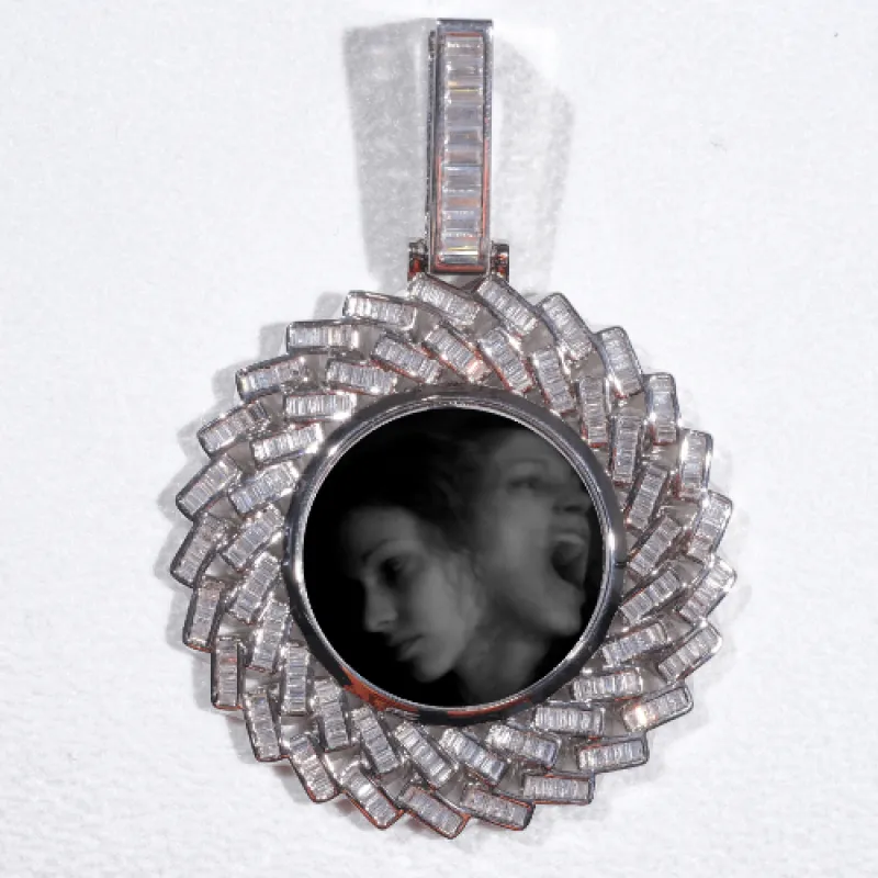 Large 3D Baguette Custom Picture Pendant sold by The GUU Shop