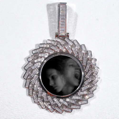 Large 3D Baguette Custom Picture Pendant sold by The GUU Shop