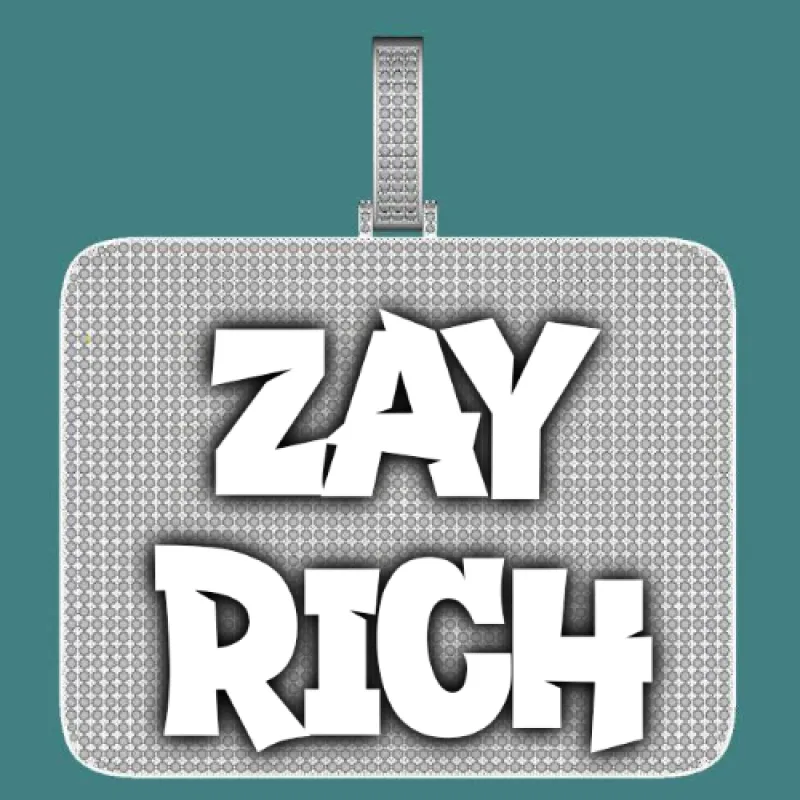 CUSTOM LETTER NECKLACE 3D BIG SQUARE sold by The GUU Shop