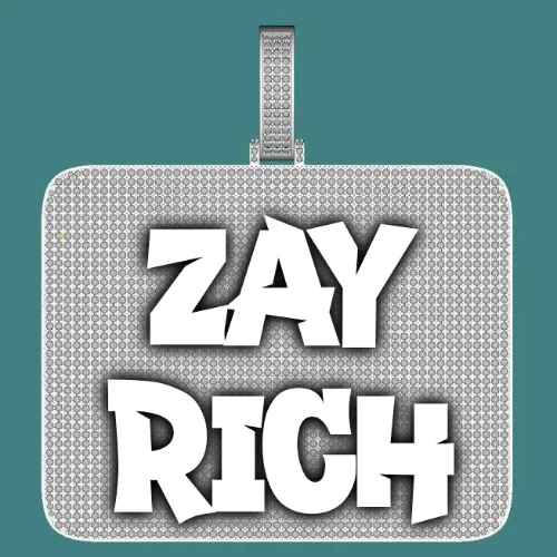 CUSTOM LETTER NECKLACE 3D BIG SQUARE sold by The GUU Shop