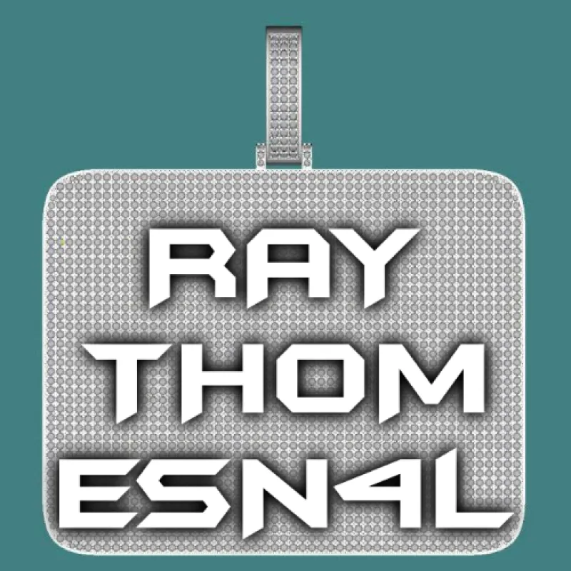 CUSTOM LETTER NECKLACE 3D BIG SQUARE sold by The GUU Shop