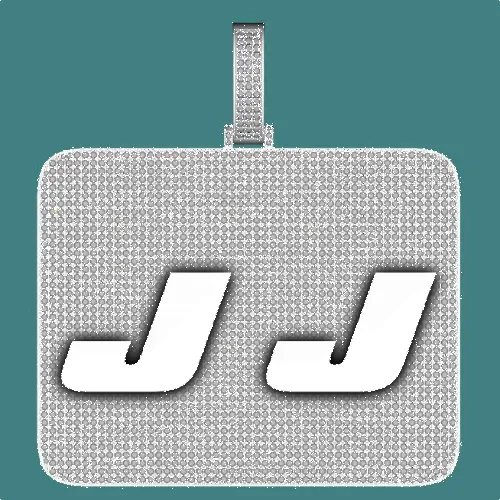 CUSTOM LETTER NECKLACE 3D BIG SQUARE sold by The GUU Shop