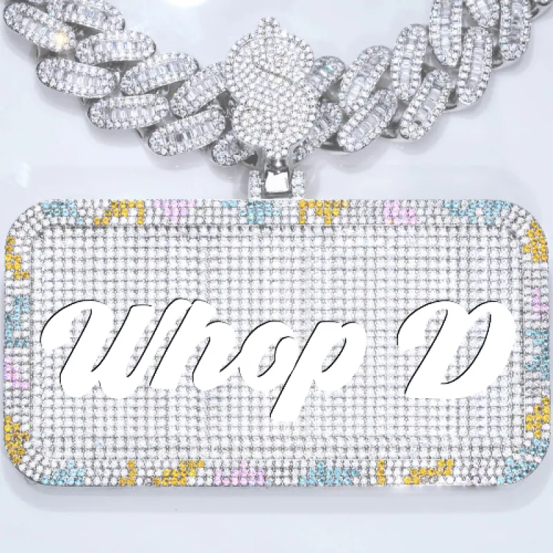 CUSTOM LETTER NECKLACE 3D COLORFUL SQUARE sold by The GUU Shop