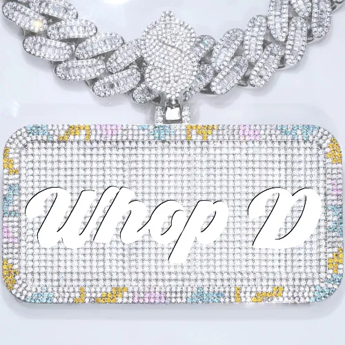 CUSTOM LETTER NECKLACE 3D COLORFUL SQUARE sold by The GUU Shop