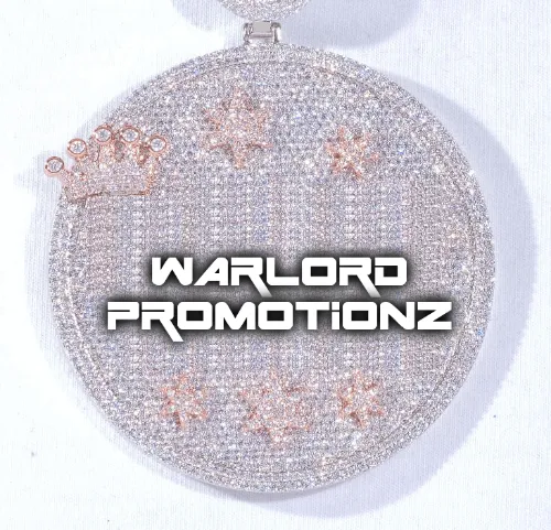 CUSTOM LETTER NECKLACE 3D BIG CROWN DISC sold by The GUU Shop