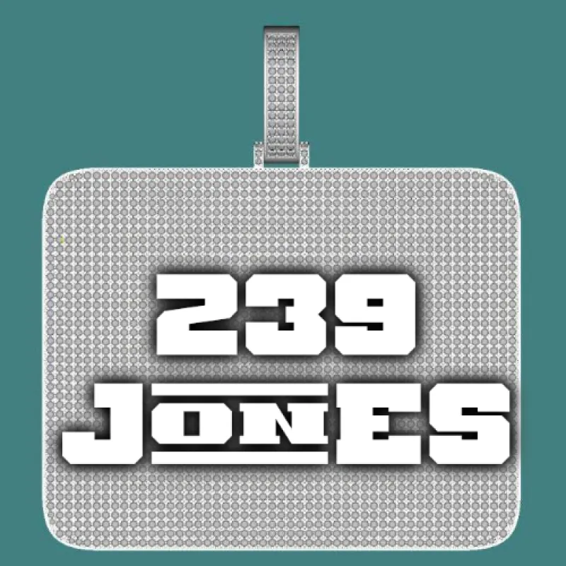 CUSTOM LETTER NECKLACE 3D BIG SQUARE sold by The GUU Shop