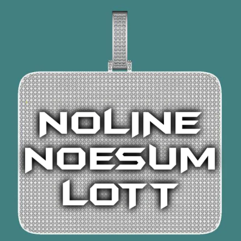 CUSTOM LETTER NECKLACE 3D BIG SQUARE sold by The GUU Shop