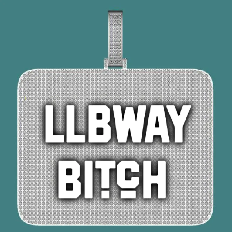 CUSTOM LETTER NECKLACE 3D BIG SQUARE sold by The GUU Shop