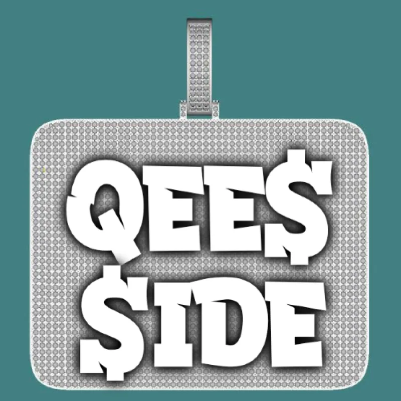 CUSTOM LETTER NECKLACE 3D BIG SQUARE sold by The GUU Shop