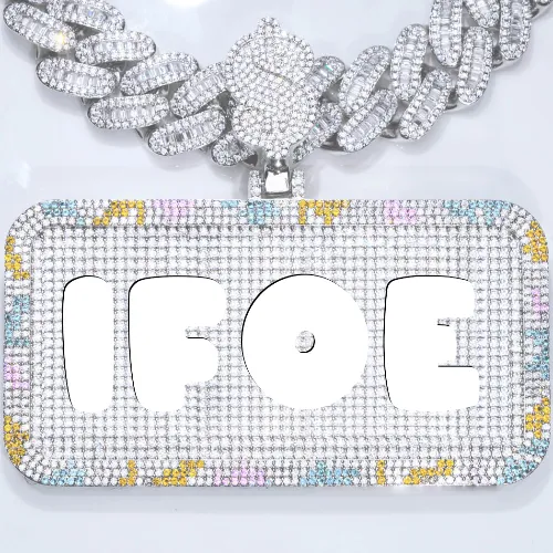 CUSTOM LETTER NECKLACE 3D COLORFUL SQUARE sold by The GUU Shop