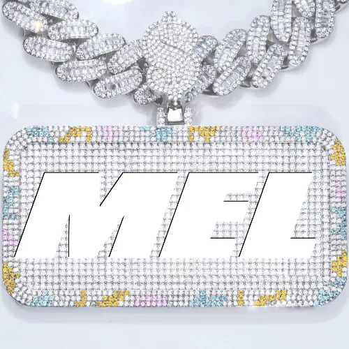 CUSTOM LETTER NECKLACE 3D COLORFUL SQUARE sold by The GUU Shop